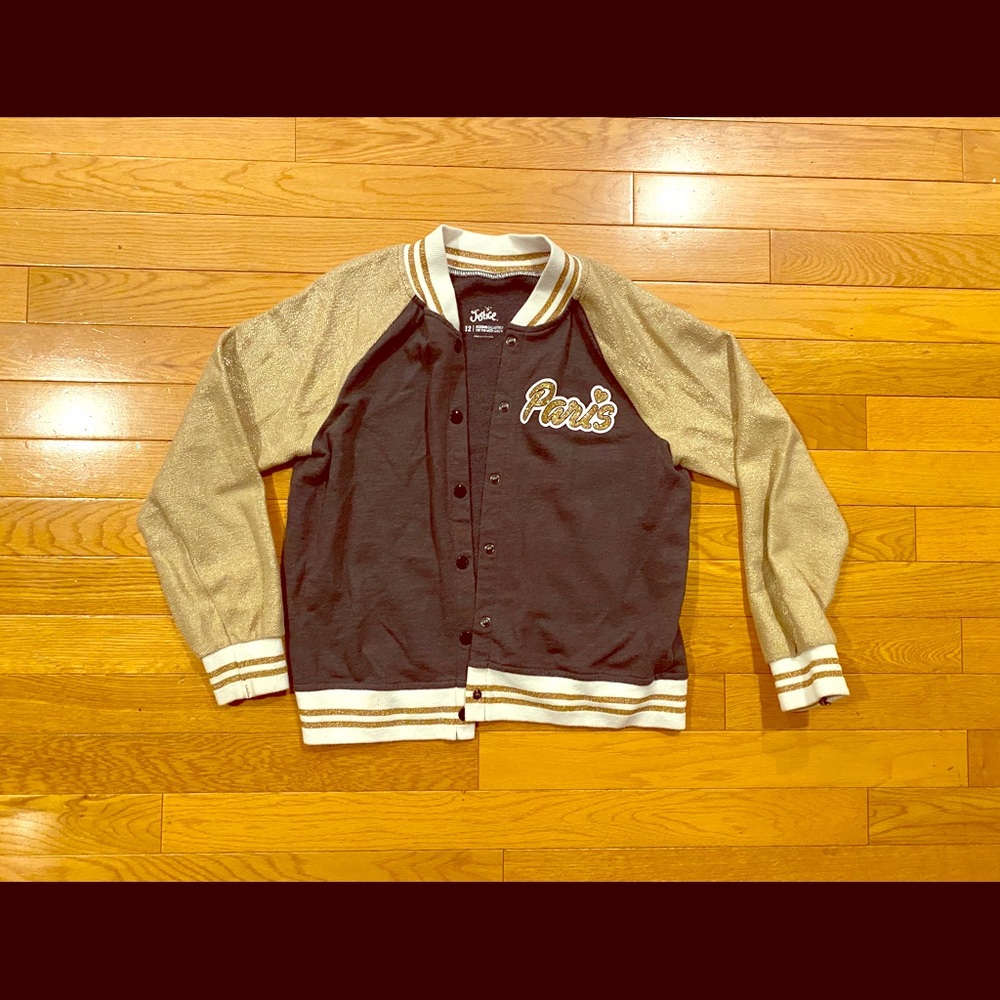 Justice sporty sweat jacket